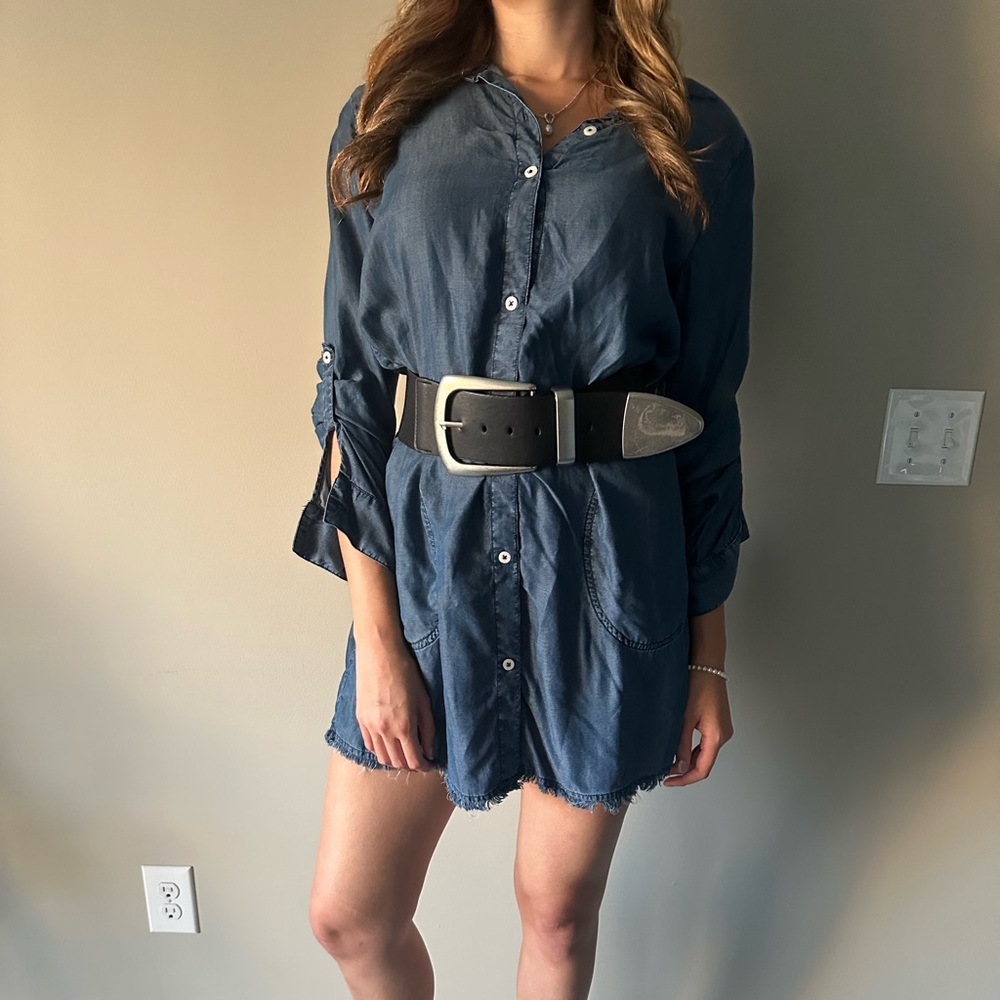 Buttoned up shirt dress